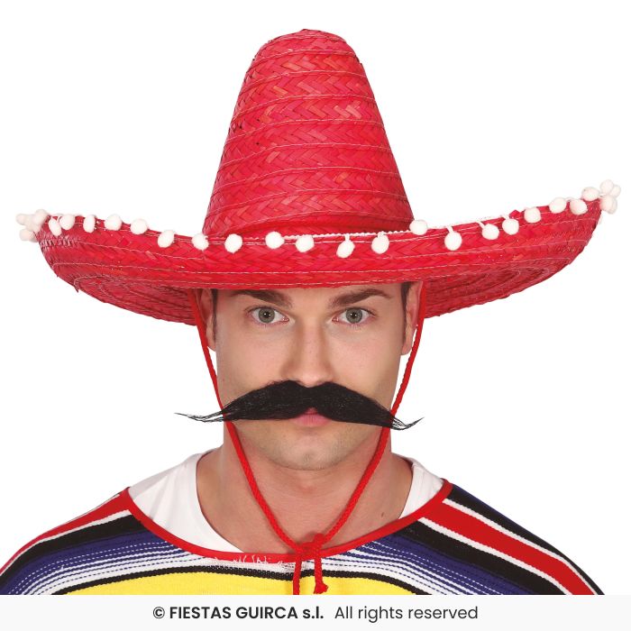 Mexican Straw Hat 50cm Sombrero Mens Ladies Fancy Dress Accessory Multi