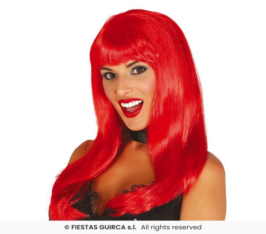 Adult Ladies Long Straight Wig With Fringe Colour Fancy Dress Wig Adults