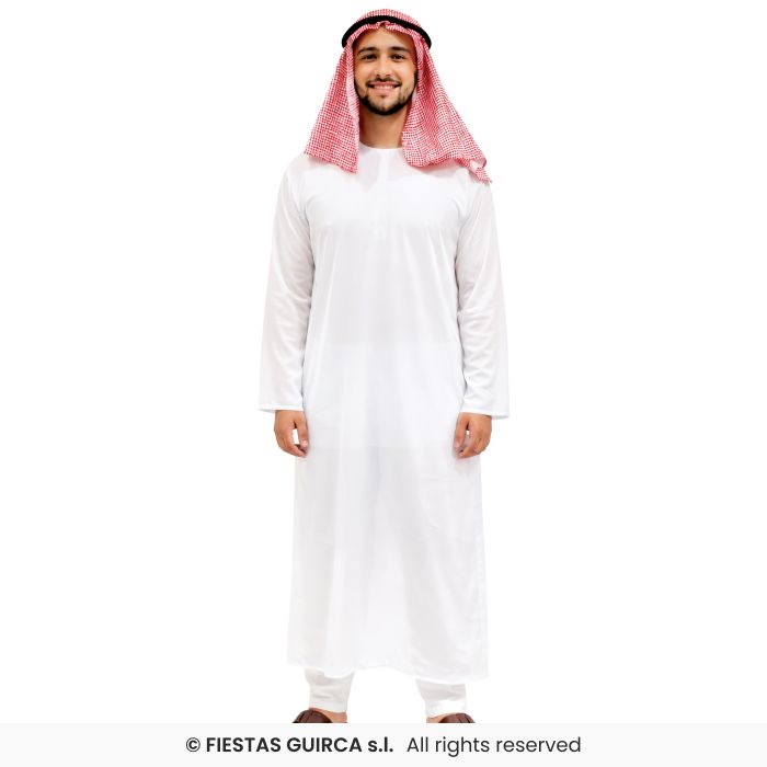 Mens Sheik Costume Arab Fancy Dress Outfit Mens National Dress Tunic M-XL