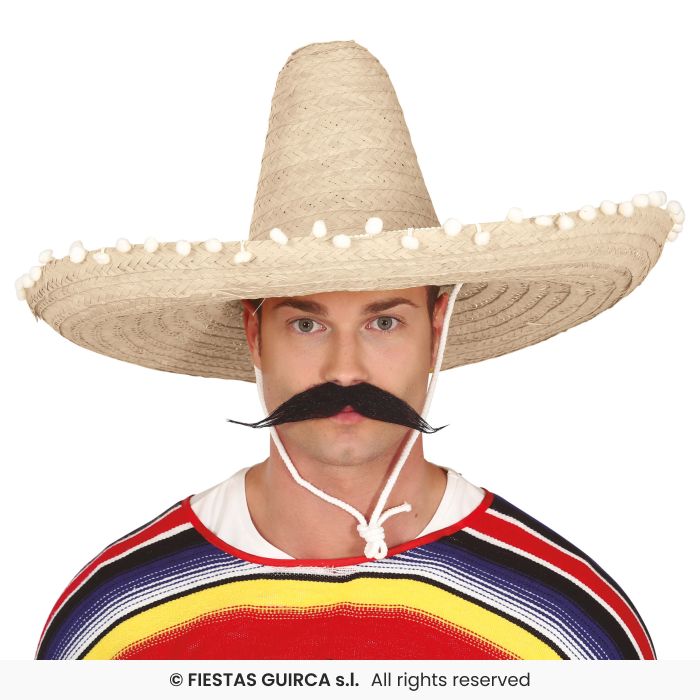 Mexican Straw Hat Adults 60cm Large Sombrero Fancy Dress Accessory