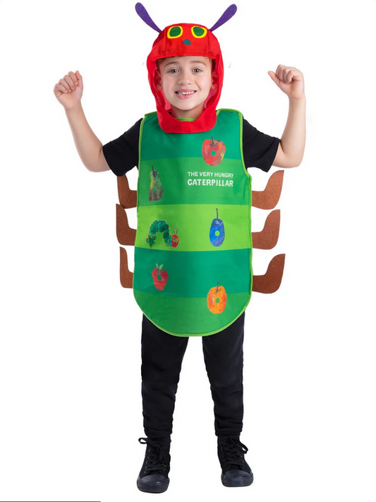 The Very Hungry Caterpillar Costume Official Kids Book Day Fancy Dress Outfit Age 4-12