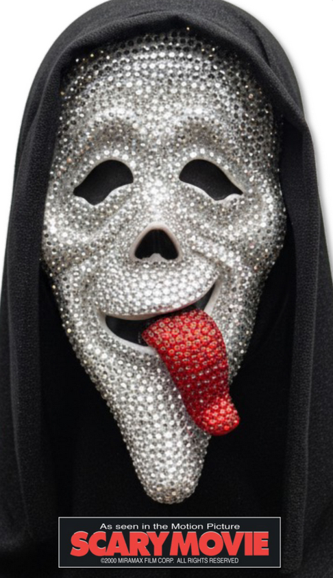 Scary Movie Waass-Up! Bling Mask Scream Fun World Official Halloween Mask