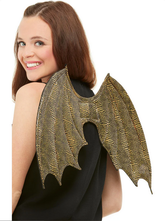 Dragon Scale Wings Gold Adults Dragon Fancy Dress Costume Accessory 50cm