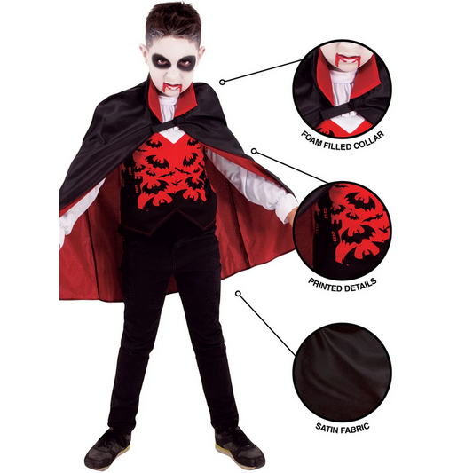 Boys Economy Vampire Costume Kids Halloween Fancy Dress Vampires
