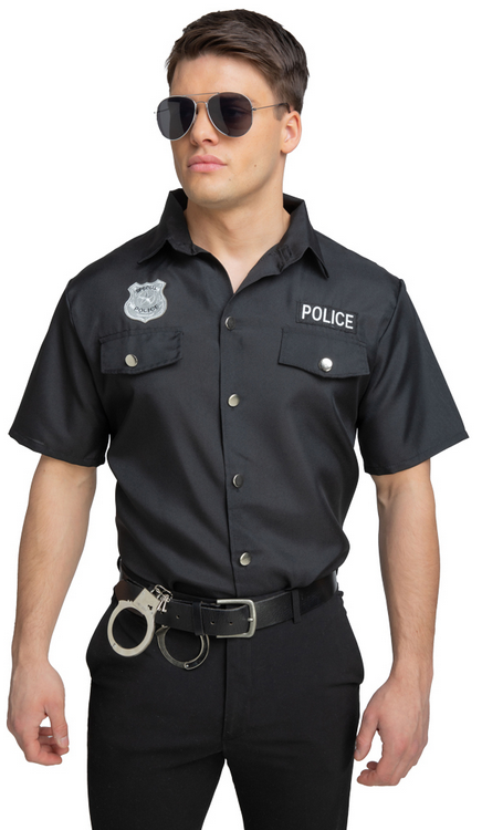 Police Shades & Handcuffs Adults Police Offcier Cop Ladies Mens Fancy Dress Kit