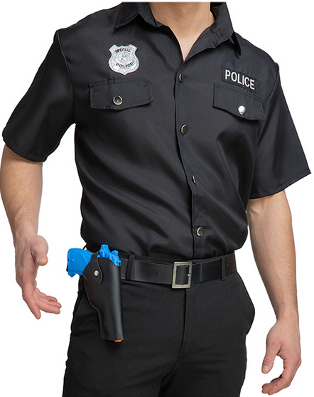 Police Gun & Holster Set Toy Plastic Gun Policeman Cop Officer Fancy Dress Prop