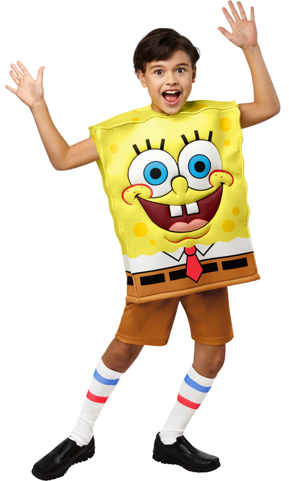 SpongeBob Squarepants Cartoon Official Kids Fancy Dress Costume Age 5-10