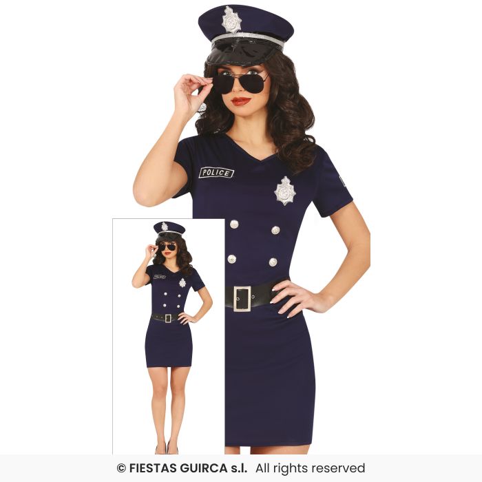 Swat Agent Ladies Sexy Police Officer Adults Cop Fancy Dress Costume UK 8-18