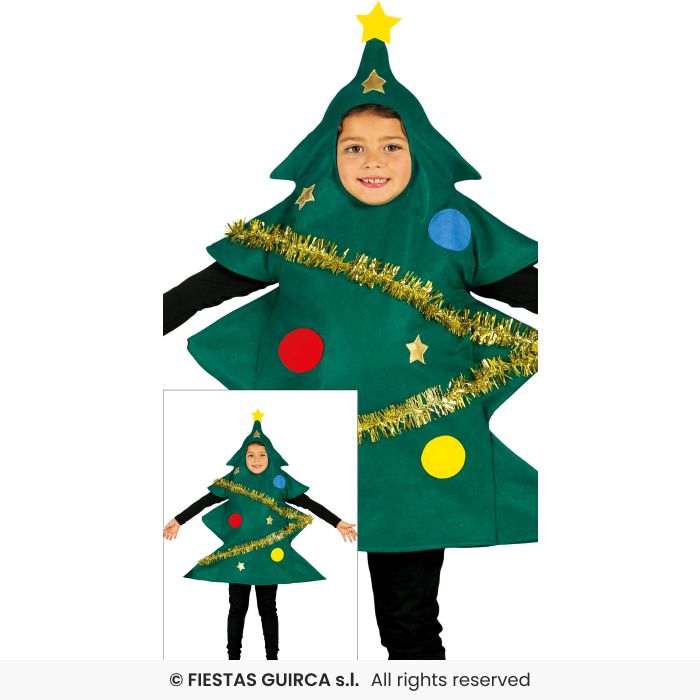 Christmas Tree Costume Kids Novelty Fancy Dress Outfit Xmas Tree Girls Age 3-12