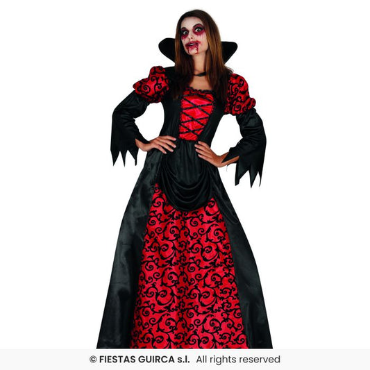 Vampire Costume Ladies Halloween Vampiress Gothic Fancy Dress Outfit UK 8-16