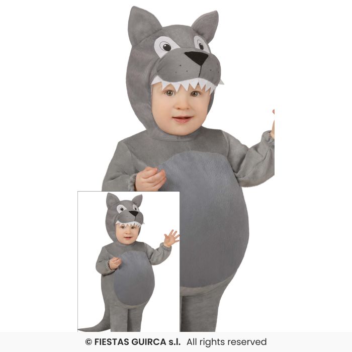 Wolf Costume Kids Farm Animal Wolf Fancy Dress Fairytale Book Day Outfit Age 1-3