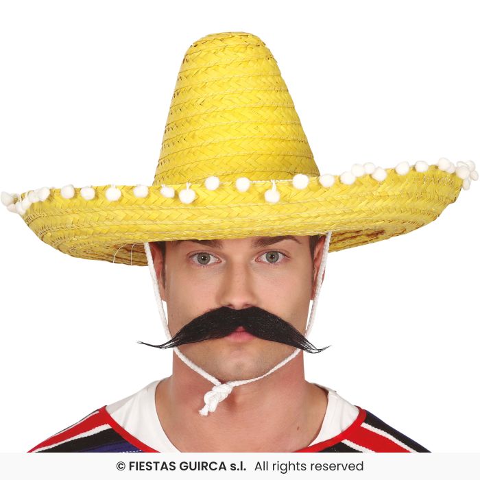 Mexican Straw Hat 50cm Sombrero Mens Ladies Fancy Dress Accessory Multi