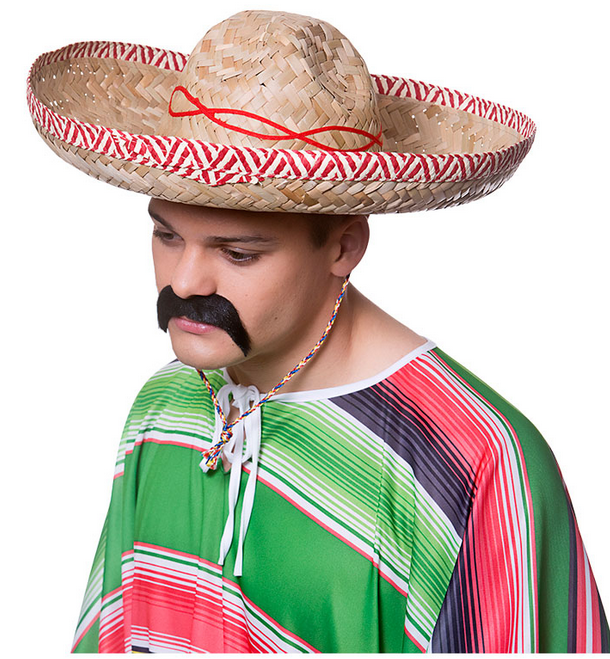 Straw Mexican Sombrero Hat