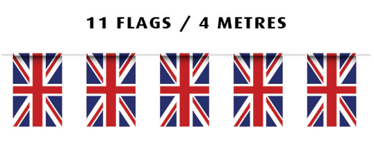 Union Jack Bunting 4M Long Olympics Eurovision Fancy Dress Party Prop