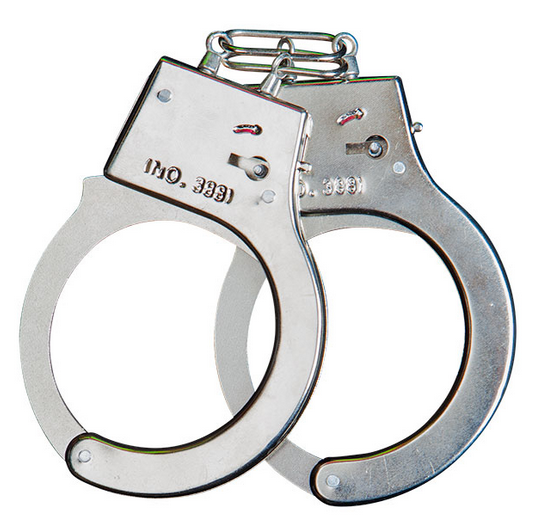 Metal Handcuffs Adults Prisoner Convict Fancy Dress Costume Accessory Cop Police