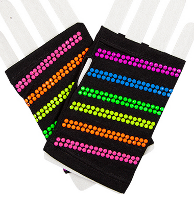 80's Multi Colour Neon Bead Gloves (14+)