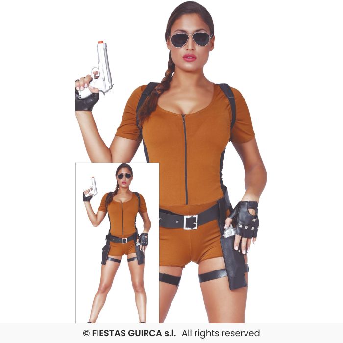 Adventurer Video Character Ladies Tomb Movie Fancy Dress Costume Adults UK 8-16