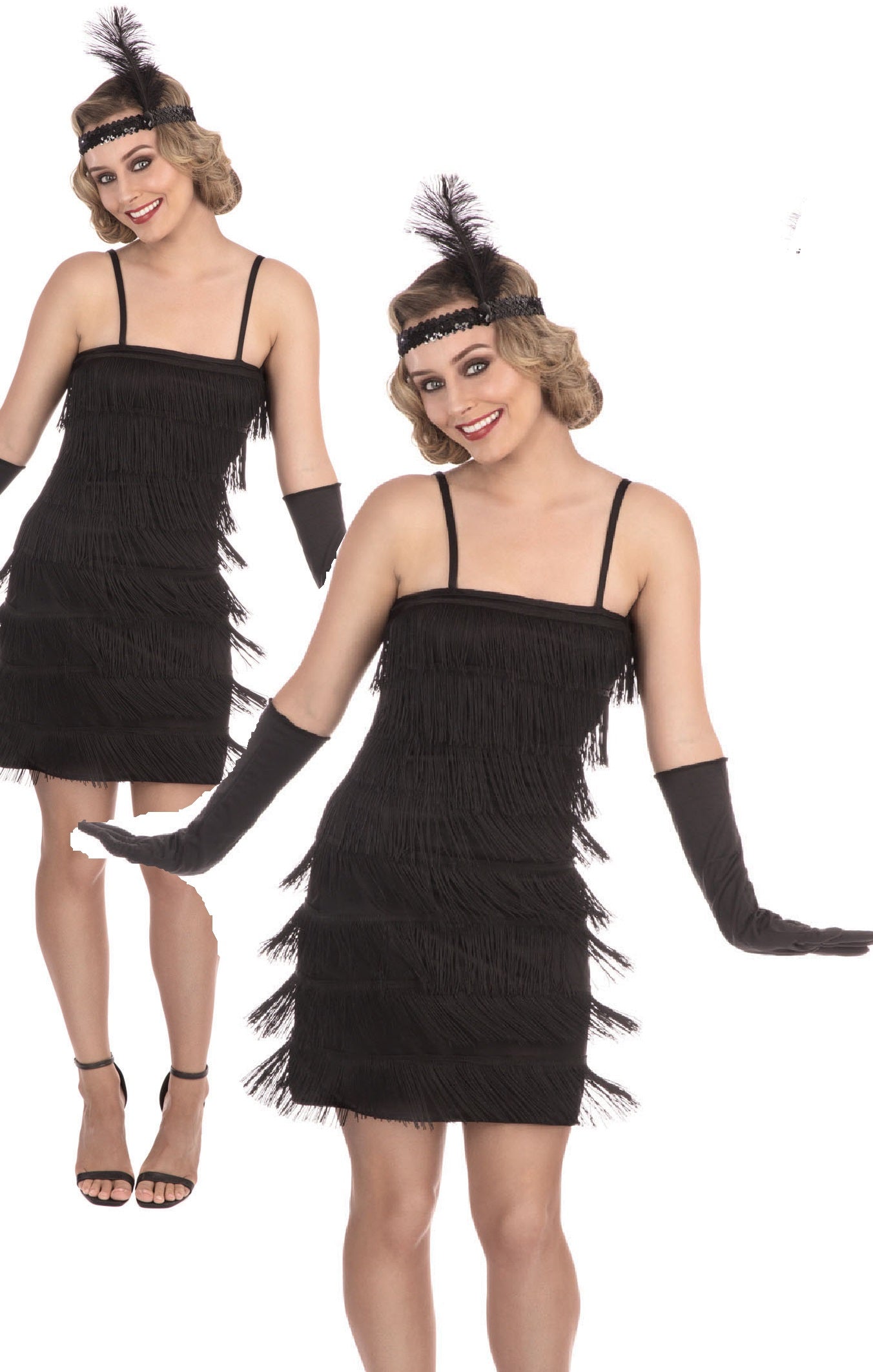 Ladies Black Flapper Costume