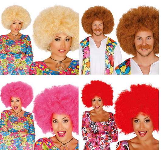 Extra Large Afro Wig Adults 60s 70s Hippie Disco Fancy Dress Wig Mens Ladies