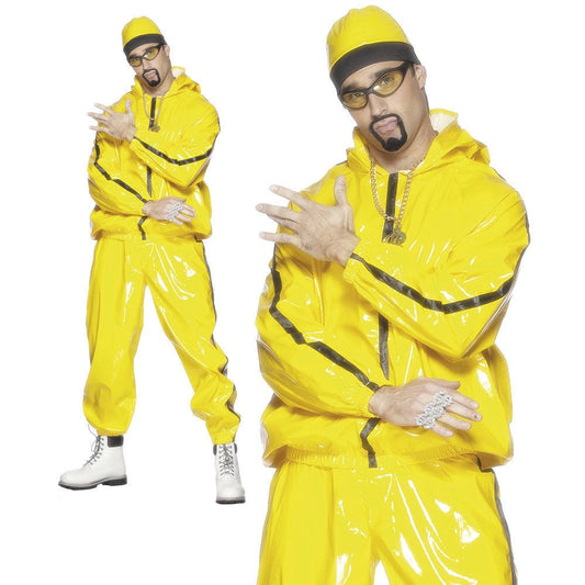 90s Rapper Gangster Suit Ali G Fancy Dress Costume Mens Scouser Tracksuit M L