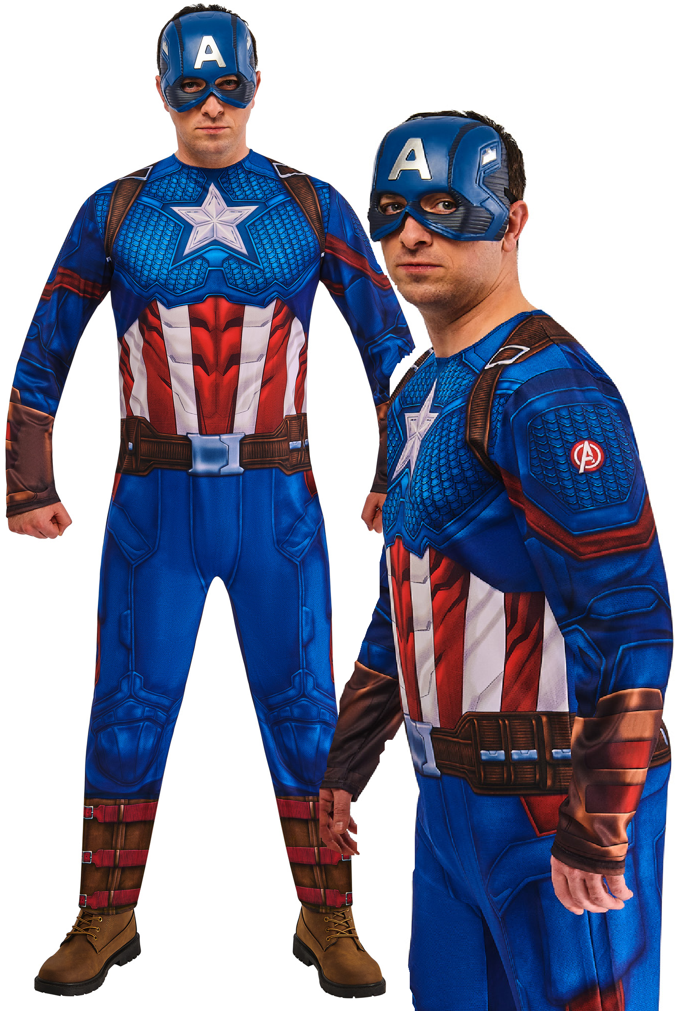 Captain America Adult Costume Official Marvel Superhero Fancy Dress Outfit Mens
