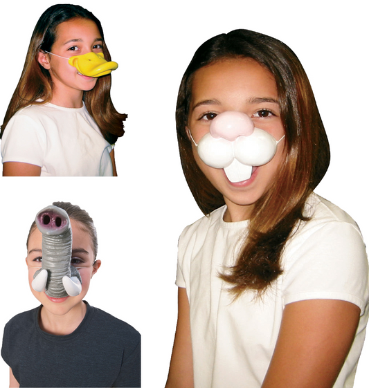 Animal Nose Kids Book Day Animals Fancy Dress Elephant Duck Nose Latex