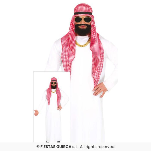 Millionaire Sheikh National Dress Fancy Dress Costume Mens Arab Outfit M-XL