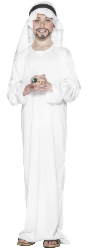 Arabian Costume Boys National Dress Fancy Dress Sheik Outfit Kids Age 7-12