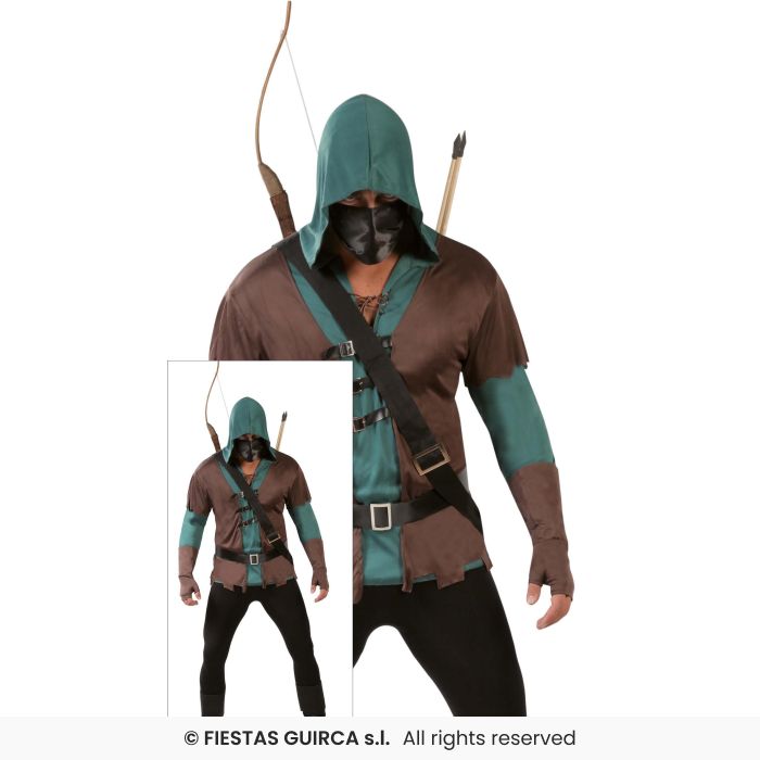 Archer Costume Mens Robin Hood Deluxe Fancy Dress Fairytale Costume Adults
