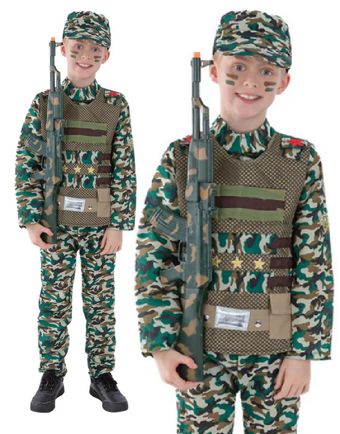 Camoflage Soldier Boy Costume