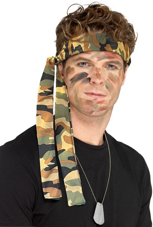 Unisex Army Headband Ladies Mens Military Combat Soldier Fancy Dress Accessory