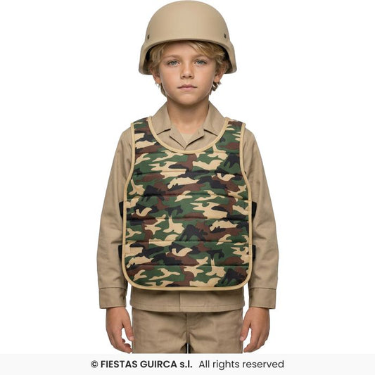Childs Camouflage Vest Army Boy Military Fancy Dress Accessory Bullet Vest