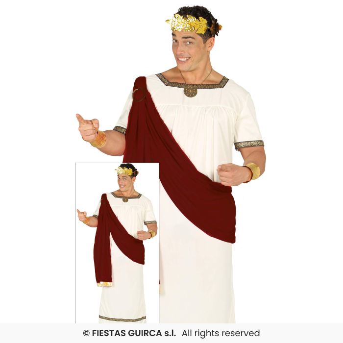August Caesar Costume Mens Toga Party Fancy Dress Outfit National Dress S-XXL