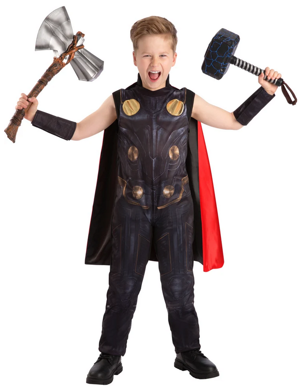 Avengers Doomsday Thor Costume Kids Official Fancy Dress Superhero Outfit