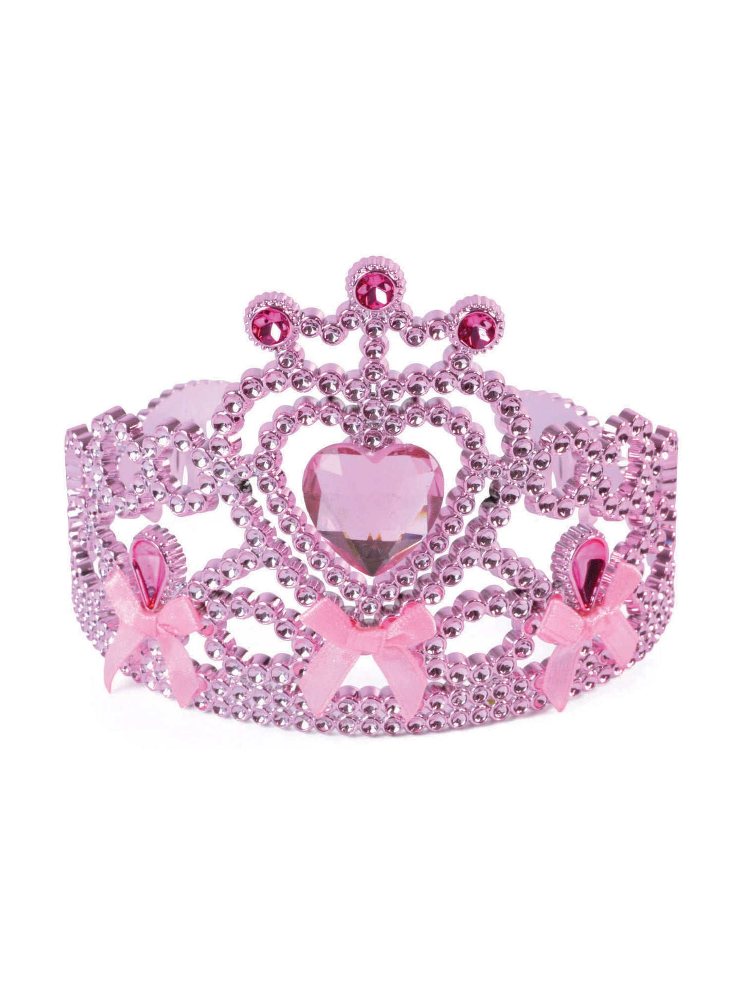 Pink Tiara W/Ribbon Bow Ties