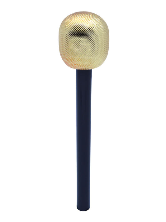 Microphone Gold Disco Dancing Mic Fancy Dress Prop 70s 80s Eurovision