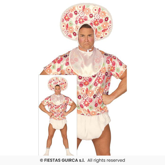 Mens Cry Baby Costume Stag Night Funny Fancy Dress Costume Mens Dress S-XXL