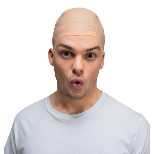 Latex Bald Cap Adults Fester Mens Ladies Halloween Bald Clap Fancy Dress