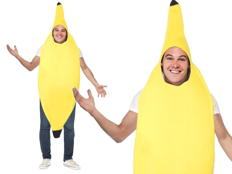 Banana Adults Comedy Costume Stag Night Unisex Fancy Dress One Size