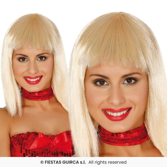 Blonde Fringe Wig Ladies Short Bob Wig Fancy Dress Accessory Bangs Wig