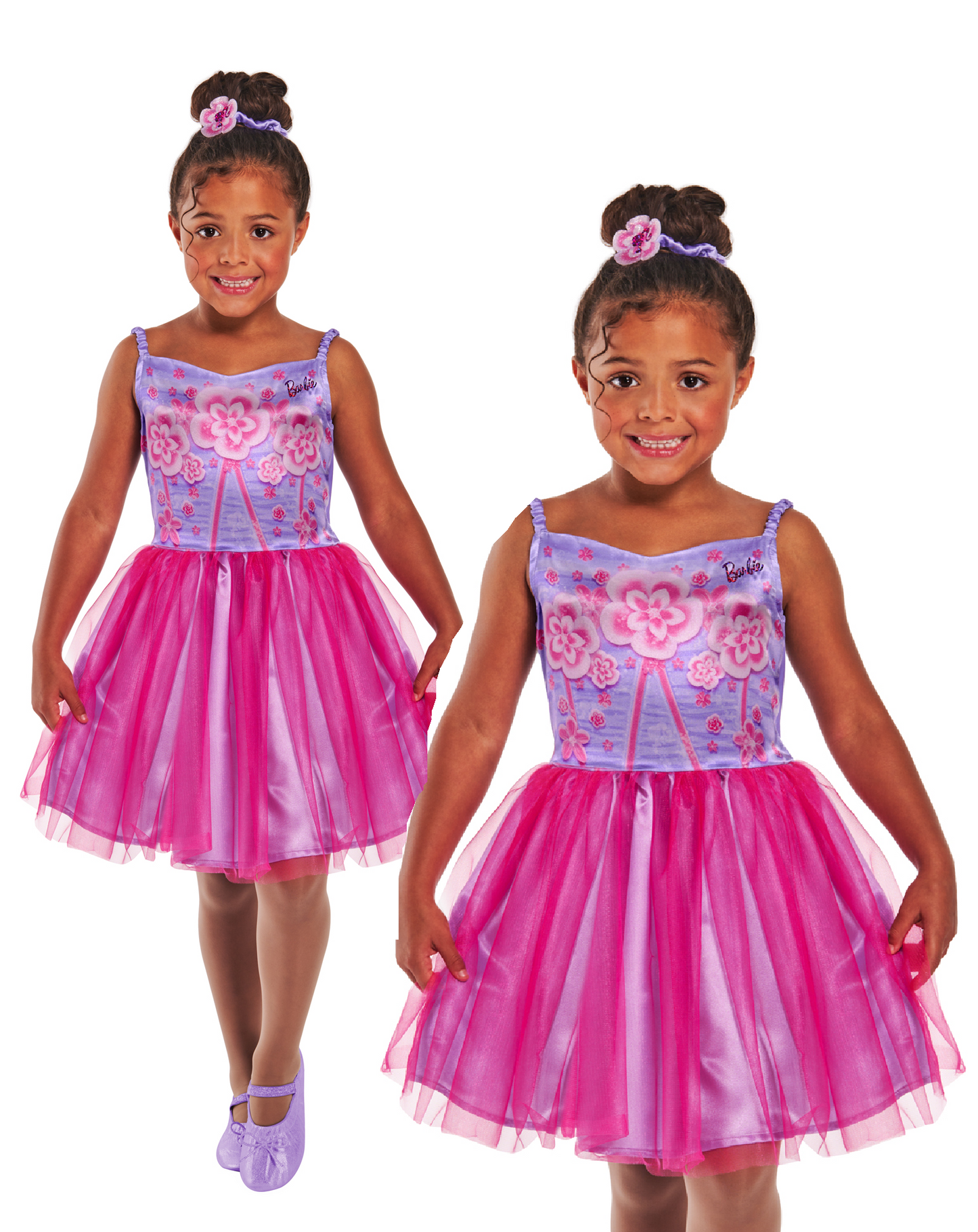 Barbie Ballerina Girls Fancy Dress Costume Dancing Barbie Outfit Kids 3-8 Years