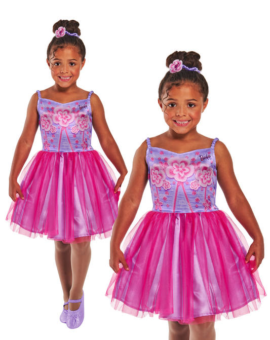 Barbie Ballerina Girls Fancy Dress Costume Dancing Barbie Outfit Kids 3-8 Years