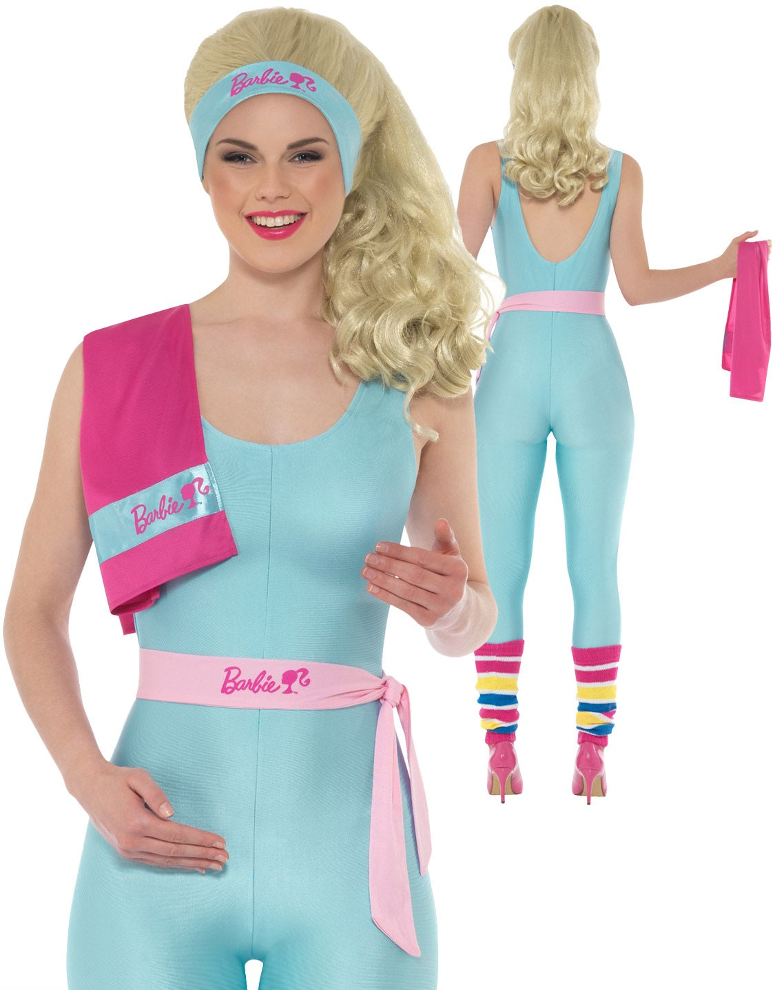 Barbie Costume Licensed Ladies Lycra Leotard Fancy Dress Costume S,M