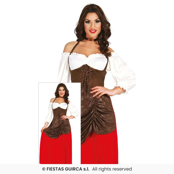 Bar Woman Publican Beer Wench Lady Fancy Dress Costume Adults UK 8-18