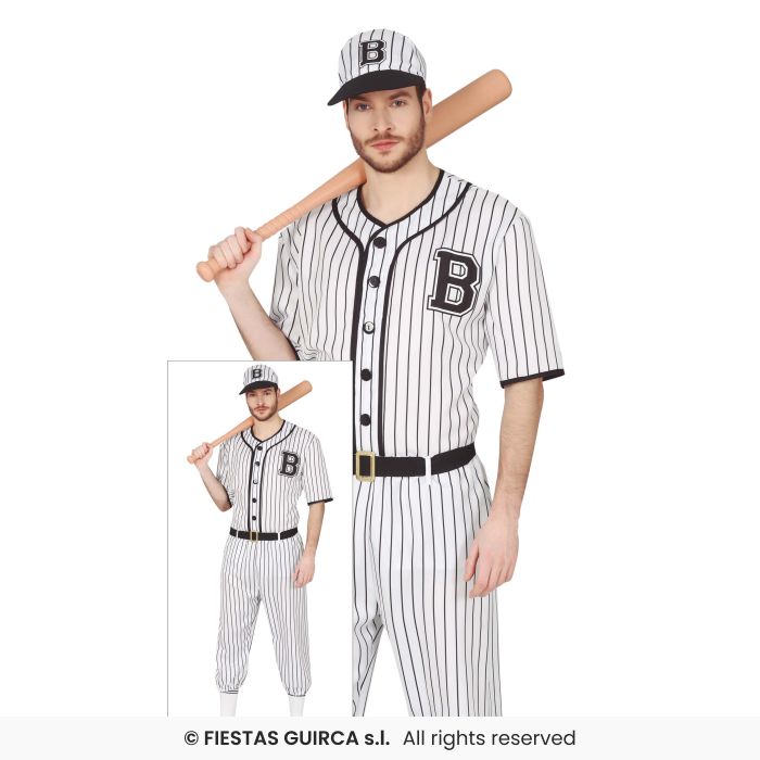 Baseball Player Adults American Sports Fancy Dress Costume Mens Outfit M-XL