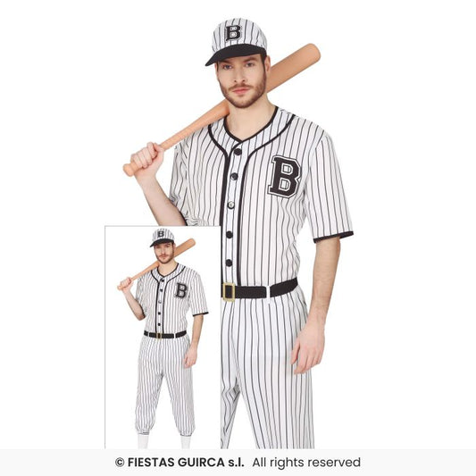 Baseball Player Adults American Sports Fancy Dress Costume Mens Outfit M-XL