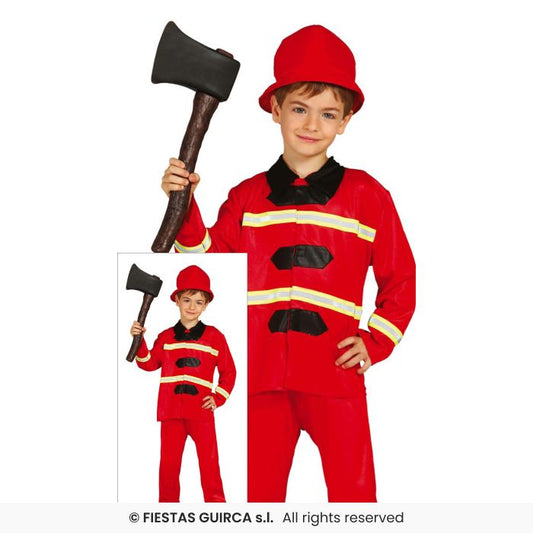 Fireman Firefighter Kids Occupations Fancy Dress Costume Boys Girls Age 3-12