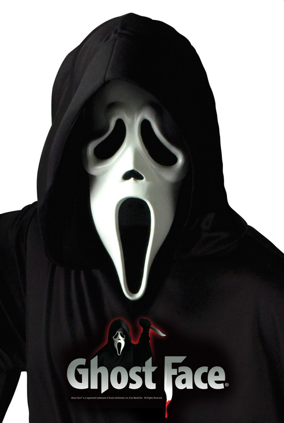 Scream Mask Official Ghostface Fun World Licensed Fancy Dress Halloween Mask