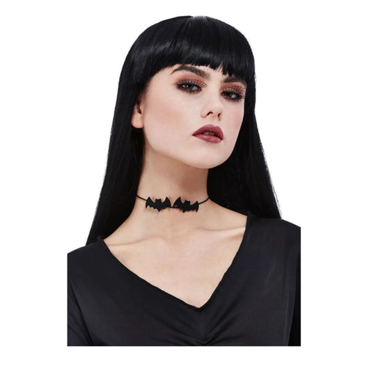 Bat Choker Fancy Dress Accessory Ladies Gothic Party Prop