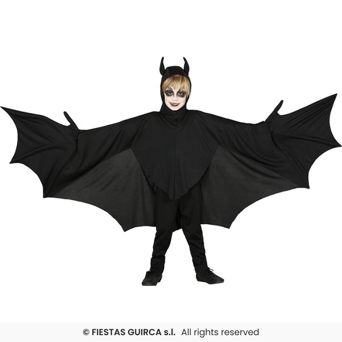 Kids Black Bat Costume Girls Boys Halloween Fancy Dress Outfit Age 7/9